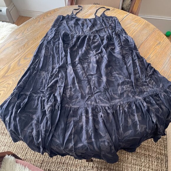 Z SUPPLY Lido Midi rayon gray floral print dress/adj strap /super condition/XL - Picture 3 of 9